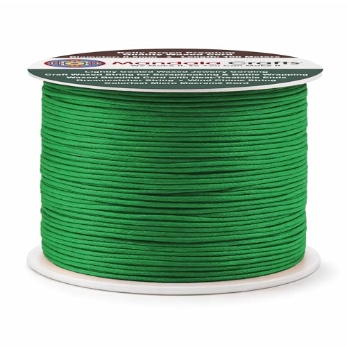 0.5mm Kelly Green Waxed Cord