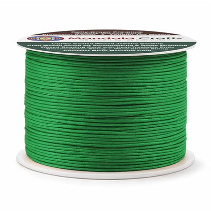0.5mm Kelly Green Waxed Cord
