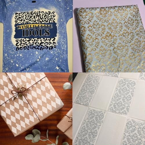 Stencils for Crafts Reusable Texture Stencils for Painting 8"x4"