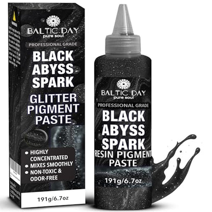 Black Abyss Spark Epoxy Pigment Paste XL (6.7 Ounce)