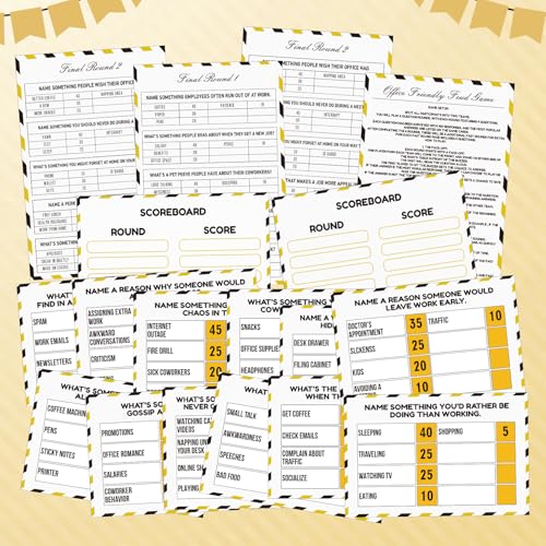 Office Party Friendly Feud Game with 2 Answer Buzzers for Work (32 Count)