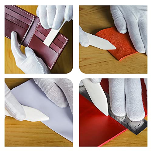 Bone Folder Leather Craft Tools 4 Pcs DIY Leather Shaping for DIY Handmade Leather Burnishing Bookbinding Cards and Paper Crafts