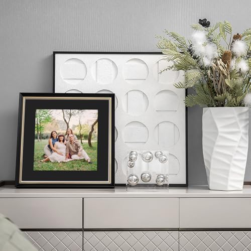 15 Pack 12x12 Black Picture Mats for 8x8 Photos (15 Count)