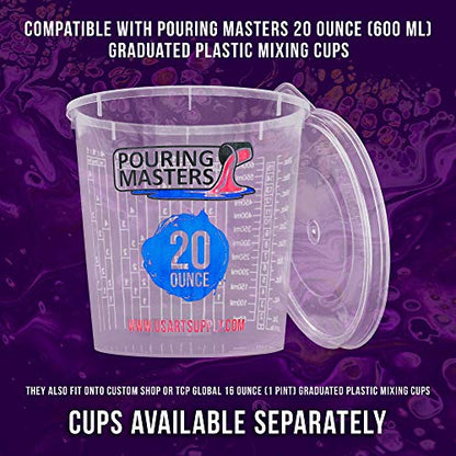 12 Pack Mixing Cup Lids for 20 Oz (12 Count)
