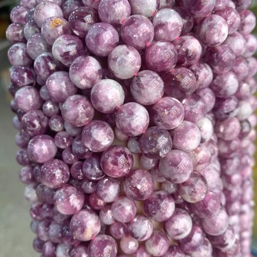 60PCS 6MM Natural Stone Purple Emerald Beads Round Loose Beads for Jewelry Making DIY Bracelet Necklace Accessories 15"