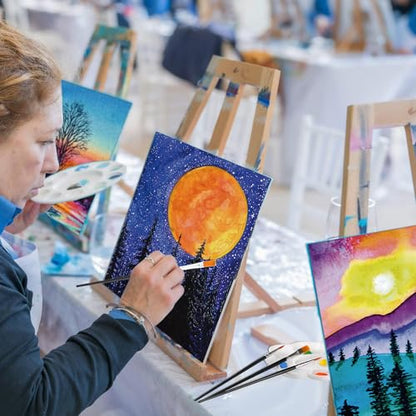 36 Pcs Paint and Sip Kit Gift for Adults 8''x10'' (36 Count)
