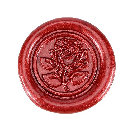 5Pcs Metallic Red Sealing Wax Sticks with Wicks for Wax Seal Stamp (5 Count)