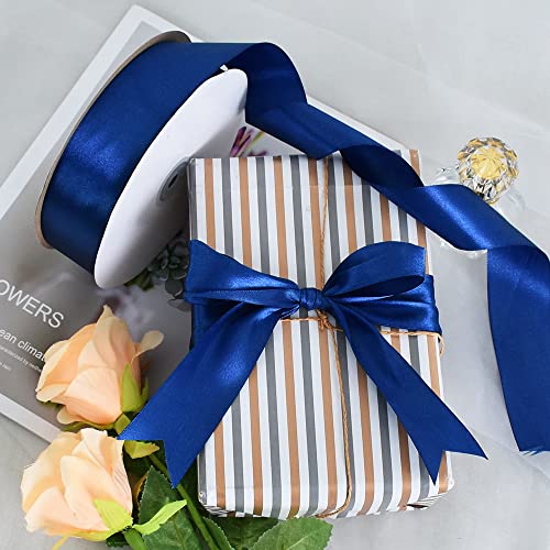 100 Yard Navy Blue Satin Ribbon 1 (300 Foot)