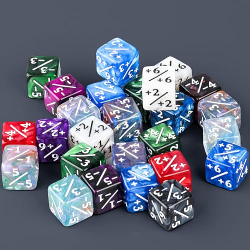 400 Pieces Magic Life Counter Token Dice Compatible with Magic Card Game Accessories CCG Creature Stats 12 Colors (400 Count)