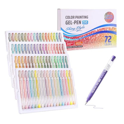72 Color 1.0mm Glitter Markers DIY Pen (72 Count)