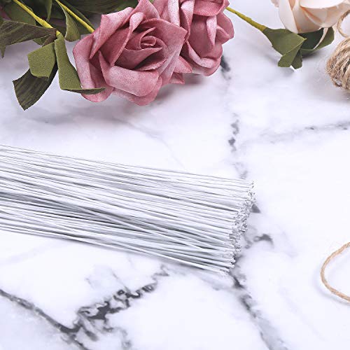 22 Gauge White Floral Wire Stem for Flower Arrangement Craft Supply