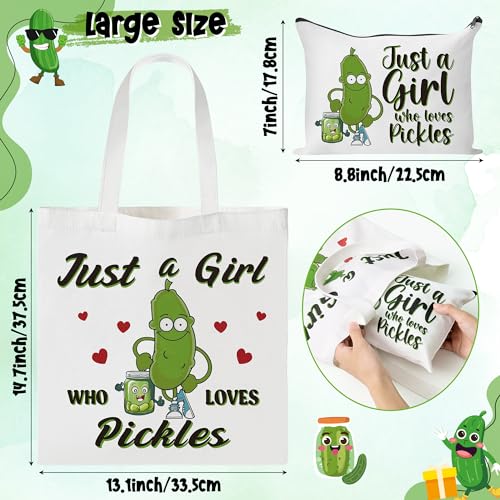 Cute Pickle Canvas Bags Set