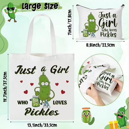 Cute Pickle Canvas Bags Set