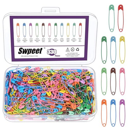 440Pcs 32mm 1.26 Inch Colorful Safety Pins Assortment Kit