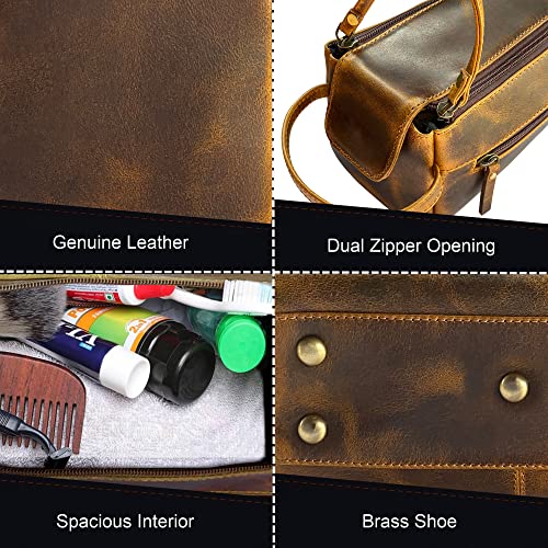 Leather Toiletry Bag for Men