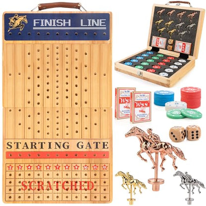 Large 21 Inches Horse Race Board Game