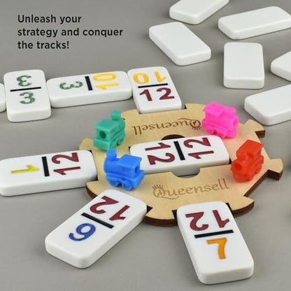Mexican Train Dominoes Set with Numbers