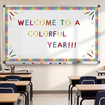 221 Pcs Colorful Crayon Bulletin Board Letters for Classroom (221 Count)