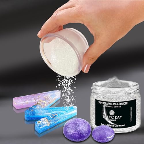 Sparkle Mica Powder [ Diamond Blue Moonlight ] (2 Ounce)