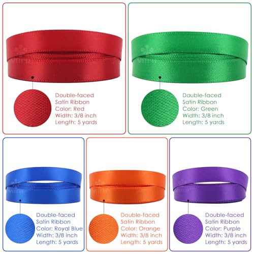 3 8 Inch Satin Ribbon Set (150 Foot)