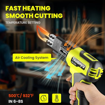 Cordless Hot Knife 4 Blades Set 3.0Ah Battery Powered 100W Max 500℃