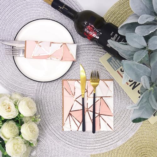 80 Pack Napkins Disposable Paper Towel Cocktail Dinner Party Decoration (80 Count)