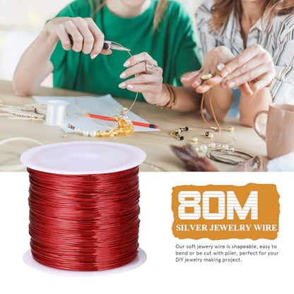262FT 24 Gauge Jewelry Wire for Jewelry Making Copper Metal Wire for Crafts (262 Foot)