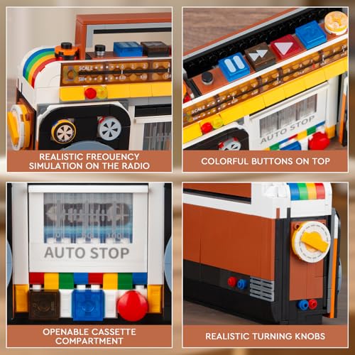 Retro Radio Classic Series Building Blocks Set (554 Count)