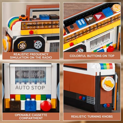 Retro Radio Classic Series Building Blocks Set (554 Count)