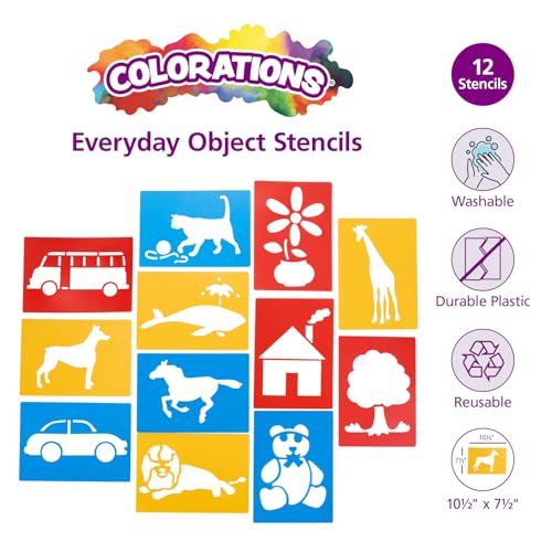 Large Washable Plastic Everyday Objects Stencils