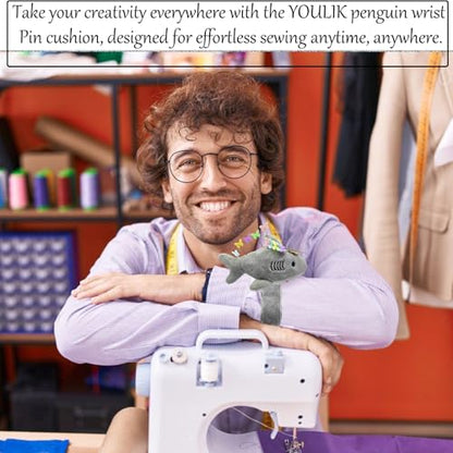Cute Sharks Wrist Pin Cushion for Sewing with Magnetic