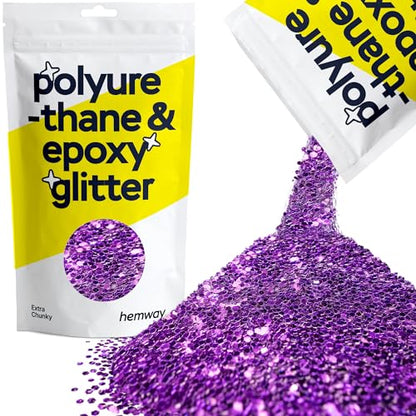 Resin Glitter Purple 100g Extra Chunky Polyurethane & Epoxy Glitter (3.5274 Ounce)