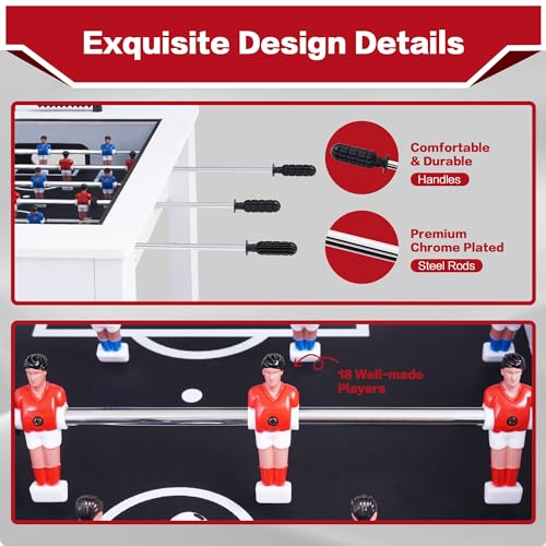 Foosball Coffee Table with 2 Balls