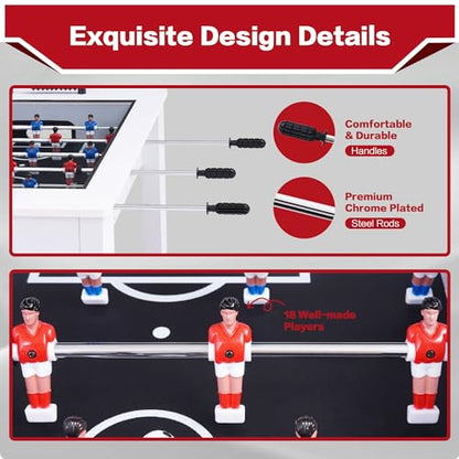 Foosball Coffee Table with 2 Balls