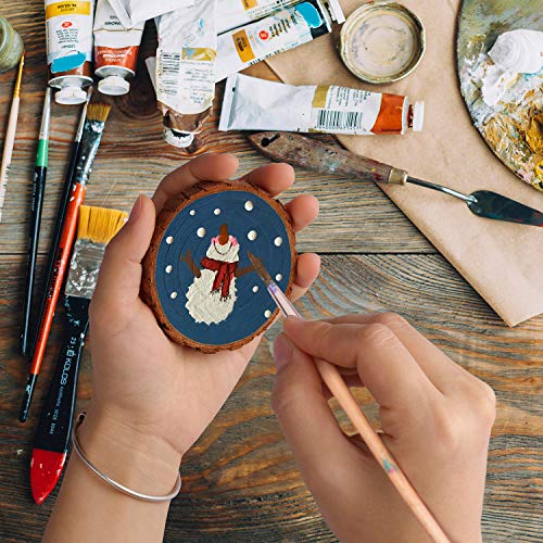 Unfinished Wood Slices with Hole (30 Count)
