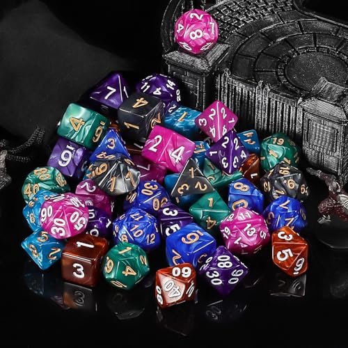 7 Sets Polyhedral Dice (49 Count)
