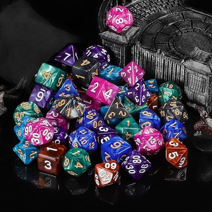 7 Sets Polyhedral Dice (49 Count)