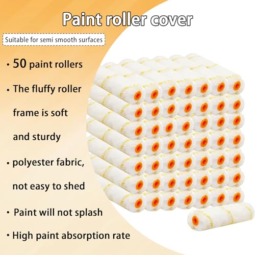 50 Pieces Paint Roller Cover