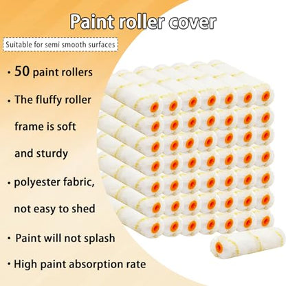 50 Pieces Paint Roller Cover
