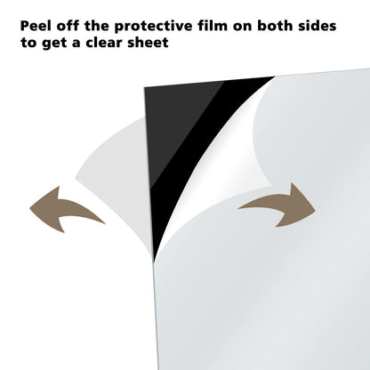 Egofine 12" x 16" Black Plexiglass Sheets 12 Pack 0.04 Inch Cast Acrylic Sheet Thick for DIY Craft Projects, Painting, Photography, Sign, Display Stand, Home Decor, Easy to Cut