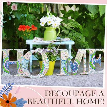 20 Pack Decoupage Napkins Floral Cocktail Decorative Paper Napkins (20 Count)