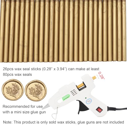Antique Gold Wax Seal Sticks 26pcs