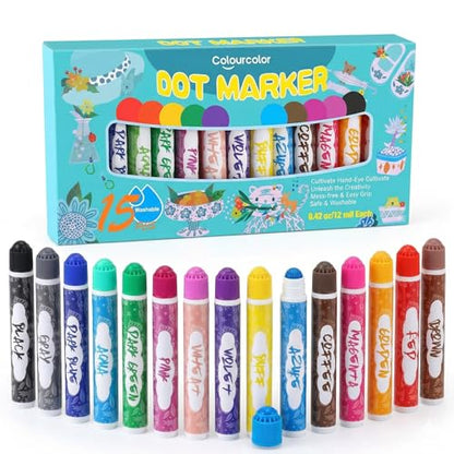 15 Colors Dot Markers (15 Count)