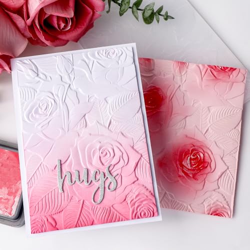 3D Plastic Embossing Folders Rose for DIY Scrapbooking Photo Album Card Paper Craft Decoration for Card Making