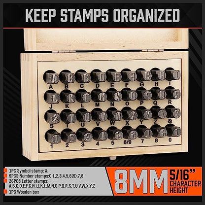36 Piece Number and Letter Stamp Set 5 (36 Count)