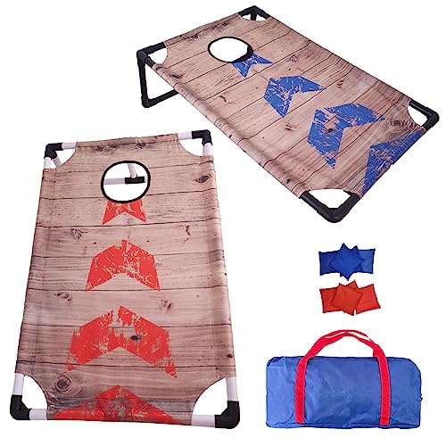 Portable Collapsible Cornhole Set with 2 Cornhole Boards