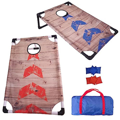 Portable Collapsible Cornhole Set with 2 Cornhole Boards