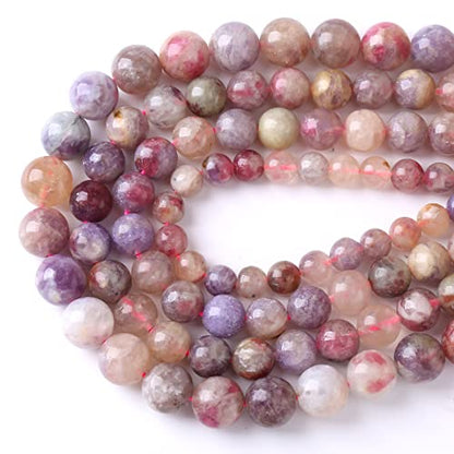 90pcs 4mm 5A Natural Pink Tourmaline Stone Beads Round Loose Spacer Healing Energy Beads for Jewelry Making DIY Bracelets Necklaces 15"