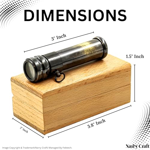 Brass Kaleidoscope with Wooden Box