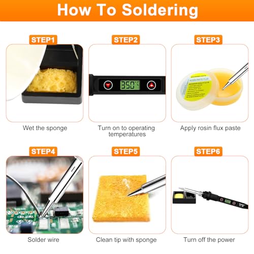 80W LCD Soldering Iron Kit Adjustable Temp 180